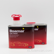 Cutie goală din tablă cu acoperire albă de 0,5 L